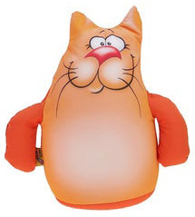 Кот Мартин оранжевый Игрушка-подушка, 25 см.