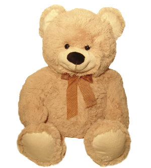 Медведь с бантом, светло-коричневый Мягкая игрушка, 48 см.