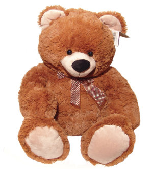 Медведь с бантом, коричневый Мягкая игрушка, 48 см. 