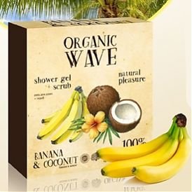 Organic Wave Banana&amp;Coconut Гель для душа и скраб для тела