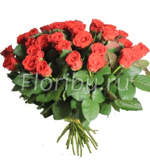 25 ярко-красных роз 25 роз, 40 см